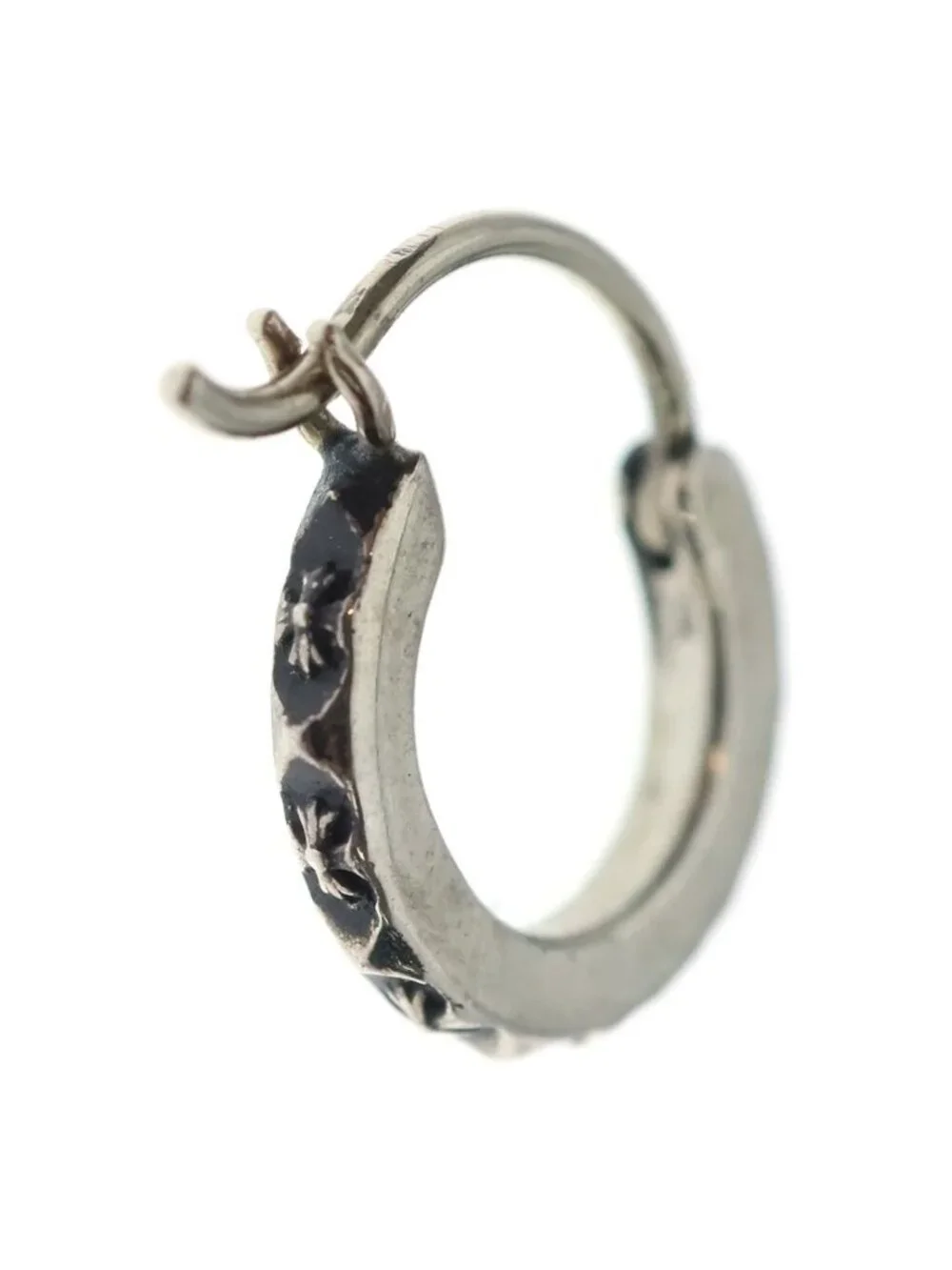 Chrome Hearts Tiny Tfp Hoop True Punk Earrings Silver